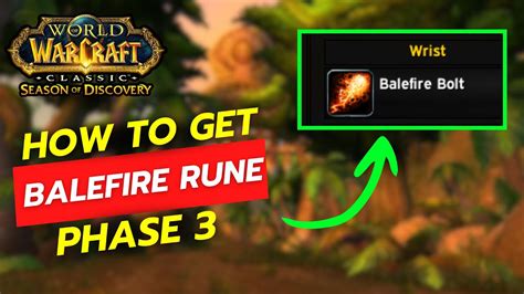 How To Get Balefire Rune Wow Sod Phase 3 Mage Rune Sod Youtube