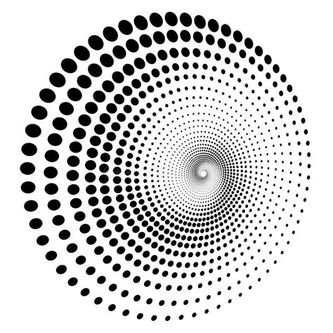 Fondo De Medio Tono Con Puntos Distribuido Circularmente Patrón