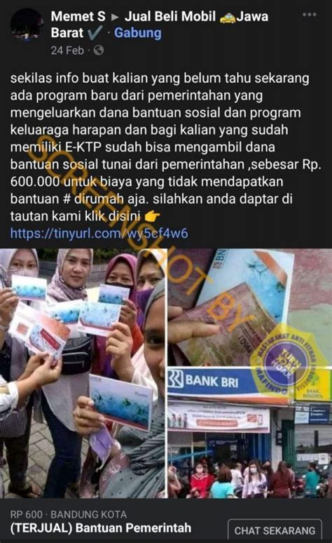 Cek Fakta Ramai Kabar Bantuan Sosial Rp Ribu Bagi Pemilik E Ktp