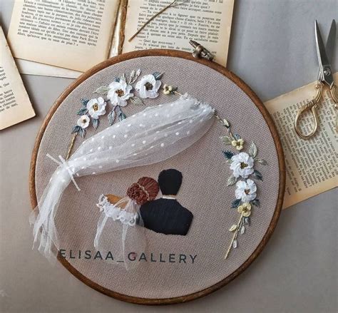 Wedding Embroidery Hoop Embroidery Hoop Art Diy Handmade Embroidery