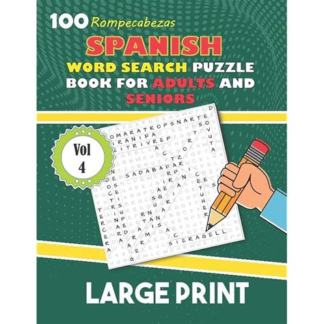 Buy Large Print Spanish Word Search Puzzle Book For Adults And Seniors Vol 4 Sopa De Letras En