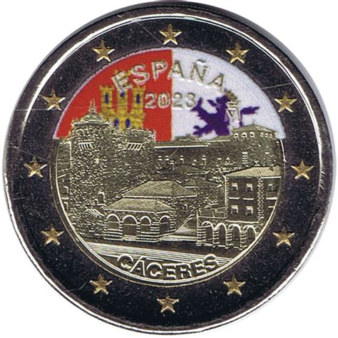 moneda conmemorativa 2 euros España 2023 Cáceres