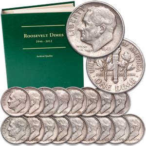 1946-1964 Complete Silver Roosevelt Dime Year Set with Album ...