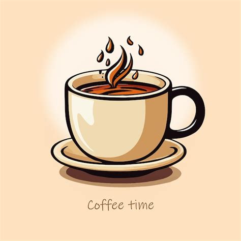 Premium Vector Coffee Cup With Steam Hot Drink Vector Illustration