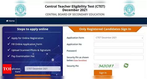 Ctet Ctet Application Form Application For Central Teacher