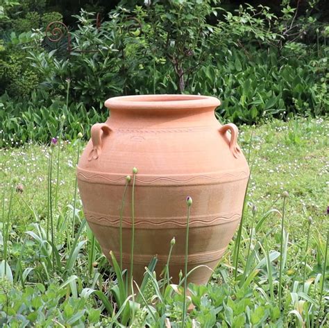 Terracotta Amphore Cassia Gro Cm In Handarbeit Gefertigtes