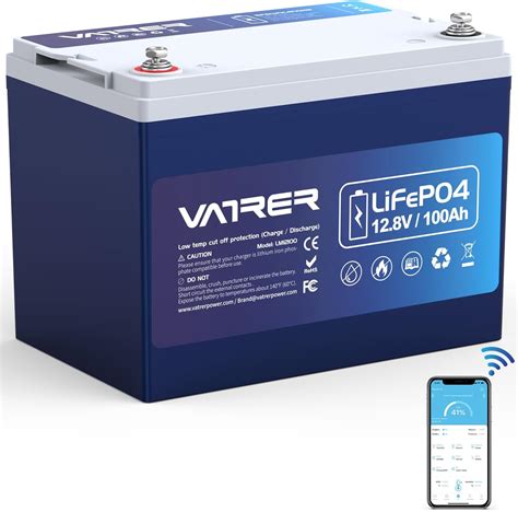 Batería de litio LiFePO4 Bluetooth de 12 V 100 AH con autocalentamiento