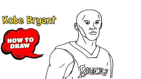 How To Draw Kobe Bryant Easy Drawing With Pen Youtube