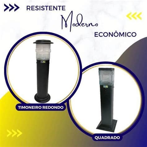 Poste Balizador De Jardim Lp Nylux Ilumina O