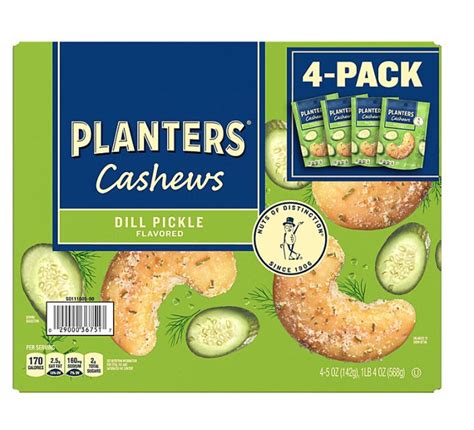 Planters Dill Pickle Cashews 5 Oz 4 Pk Jarasim