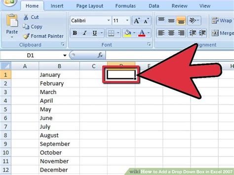 How To Add A Drop Down Box In Excel 2007 11 Steps With Pictures