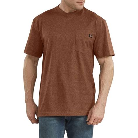 Dickies Mens Short Sleeve Heavyweight T Shirt Rustic Red Heather 2x