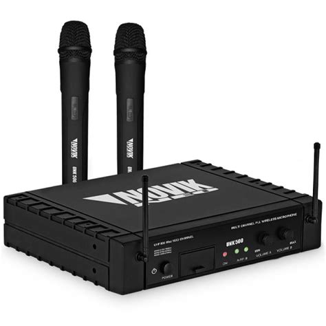 Microfono Mano Inalambrico Doble Uhf Unk Novik