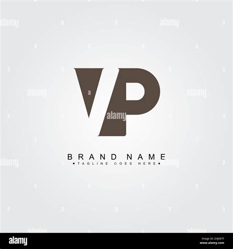 Initial Letter Vp Logo Minimal Business Logo For Alphabet V And P