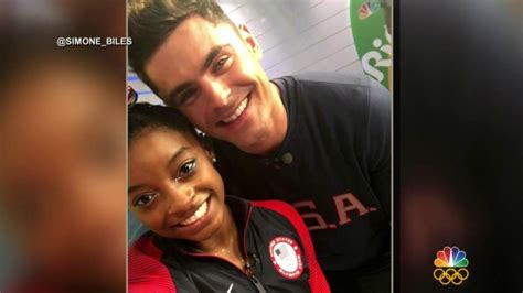 Simone Biles Meets Zac Efron In Rio