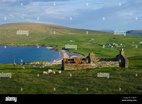 View Across Towards Norwick And Abandoned Crofts From The Garths Unst