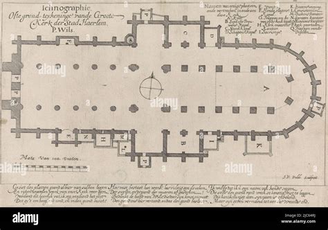 Ofte Grond Teykeninge Vande Groote Kerk Der Stad Haerlem Hi Res Stock