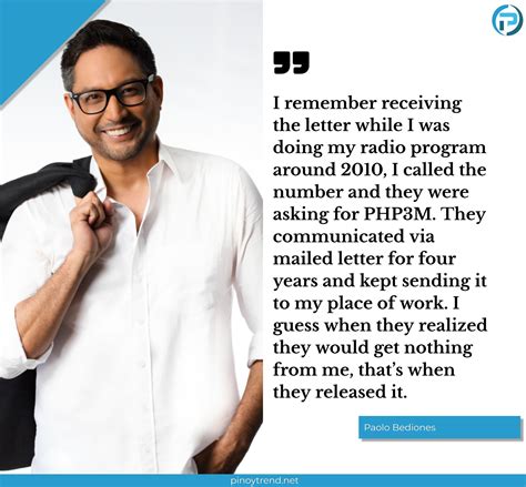 Pinoy Trend - PAOLO BEDIONES, NAGSALITA SA UNANG... | Facebook