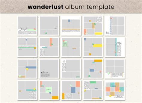 Wanderlust - Scrapbook Album Template Graphic by Emma Doan Design · Creative Fabrica