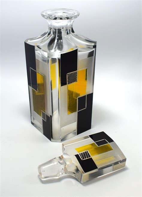 Art Deco Czech Glass Whisky Decanter Set At 1stdibs Deco Whisky