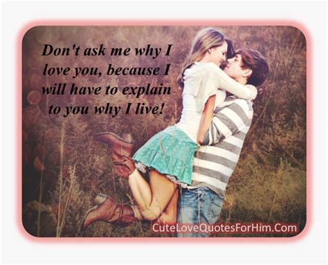 Cute Love Pictures With Quotes For Him, HD Png Download - kindpng