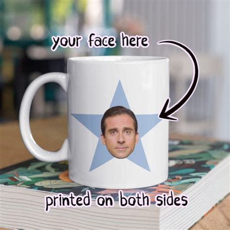 The Office Star Mug The Office Face Mug Photo Mug Custom Etsy