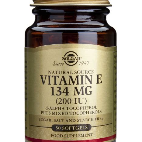 SOLGAR VITAMIN E Витамин Е 200IU x 50 caps | Subra