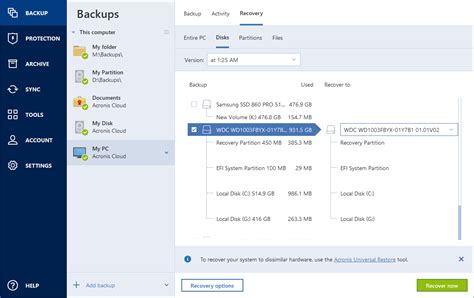 59870 Acronis True Image How To Restore The System To The Original