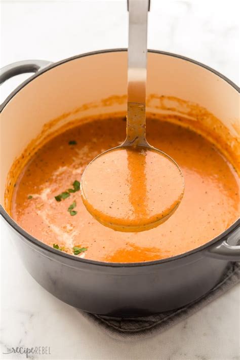 Minute Creamy Tomato Soup Video The Recipe Rebel