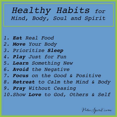 Healthy Body Healthy Mind Healthy Spirit