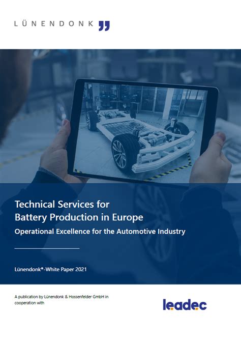 Lünendonk White Paper 2021 Technical services for battery production