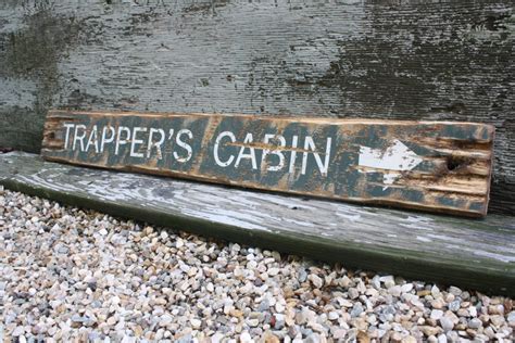 Trappers Hunting Sign Log Cabin Sign Log Home Decor Rustic Etsy