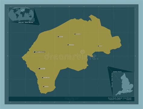 Surrey Heath England Great Britain Solid Labelled Points Of Stock Illustration