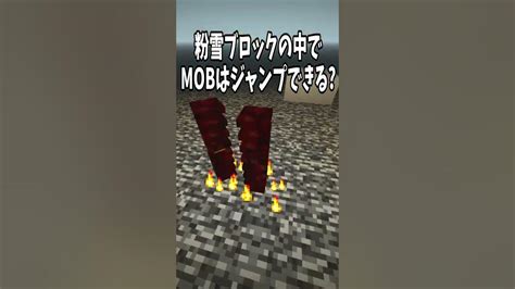 粉雪ブロックの中でmobはジャンプできるshorts【minecraft】 Youtube