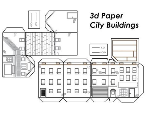 Paper Buildings 10 Free Pdf Printables Printablee Paper City