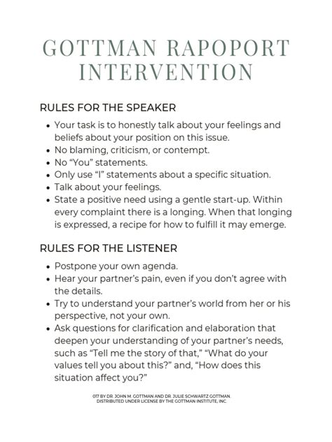 Gottman Rapoport Worksheet | PDF | Behavioural Sciences | Cognition