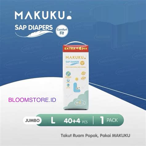 Jual MAKUKU Air Diaper Diapers Comfort Fit SAP Size L40 4 L Isi 40 4