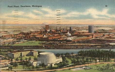 Ford Plant Dearborn, MI Postcard