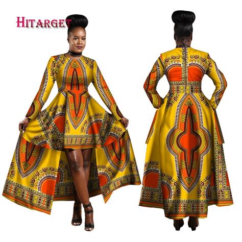 African Dashiki Batik Long Dress Xs Xl Custom Estilo Africano