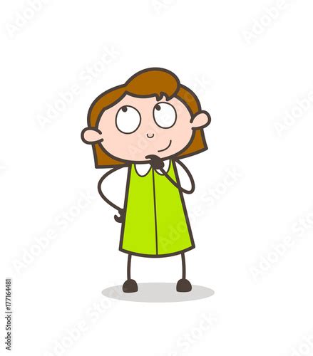 Thinking Girl Clipart