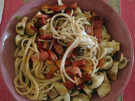 Spaghetti Carbonara Mit Champignons Von Schorsch Chefkoch