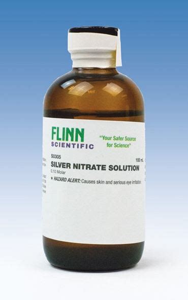 Silver Nitrate Solution 01 M 100 Ml Flinn Scientific