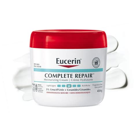 Eucerin Complete Repair Moisturizing Cream For Dry To Very Dry Skin Face And Body 454g Jar Dry