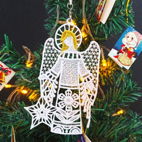 Fsl Golden Angels Free Standing Lace Christmas Machine Etsy