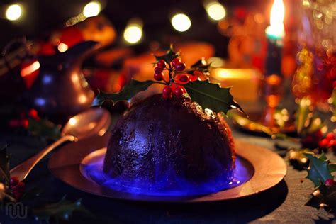 Flaming, Holly-topped Christmas Pudding | Traditional Christ… | Flickr