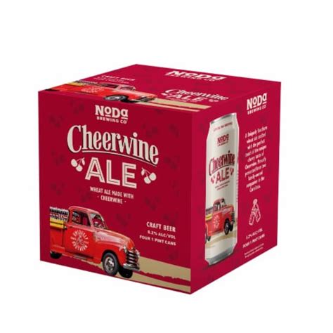 Noda Brewing Company Cheerwine Wheat Ale Craft Beer 4 Cans 16 Fl Oz