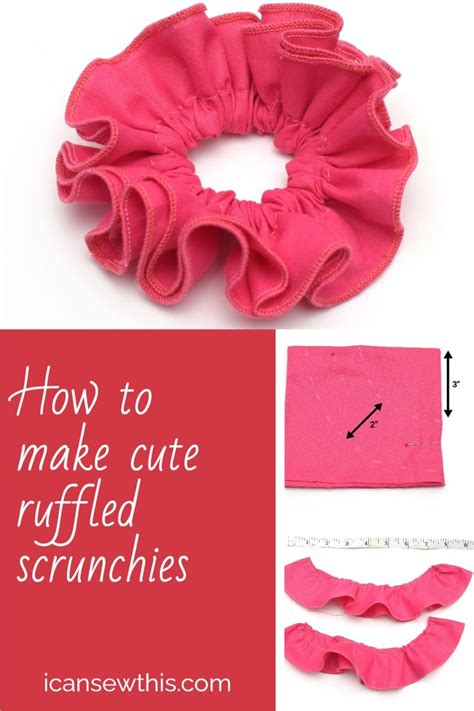 How To Make Beautiful Ruffled Scrunchies Tutorial Diy Hair Scrunchies