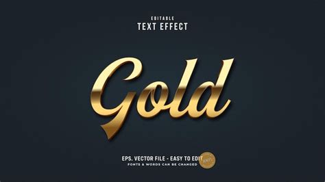 Premium Vector Gold Script Editable Text Effect Elegant Gold Text Style