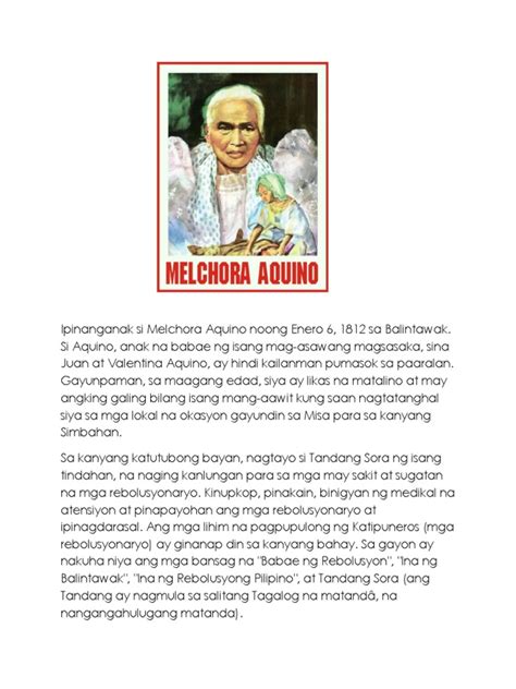 Melchora Aquino Pdf