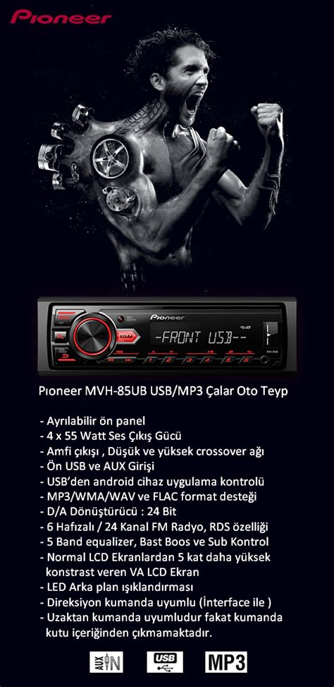 Pioneer MVH-85UB Usb-Mp3 Çalar Oto Teyp Fiyatı - Taksit Seçenekleri